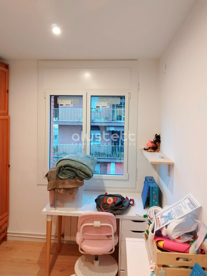 Detalle interior de ventana practicable K·LINE