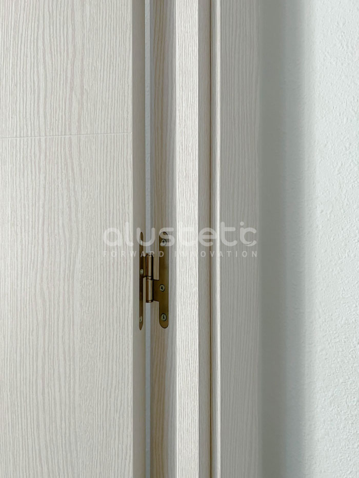 Detail of an aluminium interior door