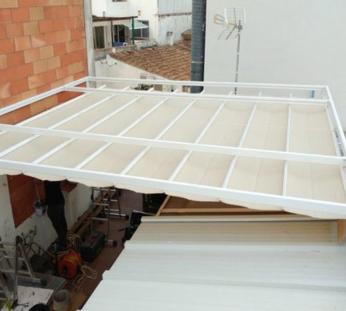Toldo corredero para pergola 80x40mm